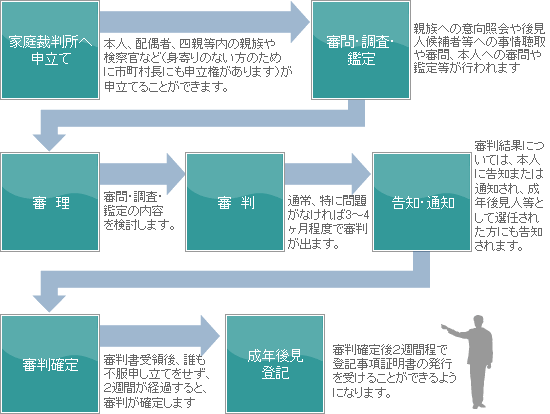 法定後見開始までの流れ